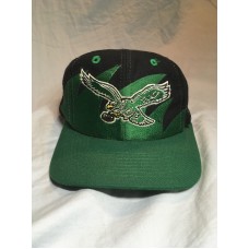 Vintage Philadelphia Eagles Sharktooth Hat Logo Athletic Snapback Black RARE NFL  eb-86144485